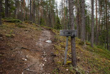 National Park of Oulanka, Canyon, Finland. Several hiking trails.