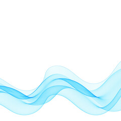 Smooth wavy blue lines in the form of abstract waves. eps 10