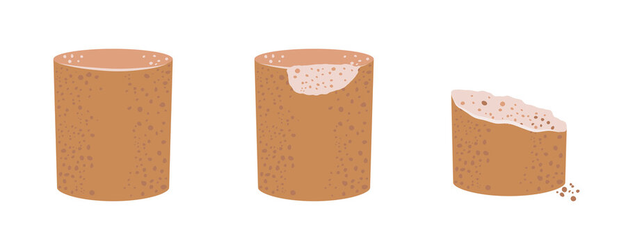 Pa&ccedil;oca. traditional brazilian food. peanut candy in the shape of a cork. June party. eps 10