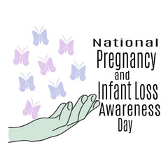 Obraz premium National Pregnancy and Infant Loss Awareness Day, idea for poster, banner, flyer or postcard
