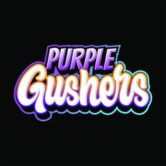 Purple Gushers logotype for your mylar bags