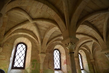 Salle capitulaire à l'Abbaye de Fontfroide, France