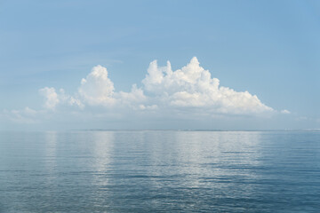 a huge cloud hanging over the surface of the Black Sea