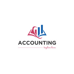 accounting and book classic logo design