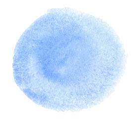 Abstract blue watercolor shape as a background isolated on white. Watercolor clip art for your design