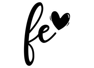 fe, ef, Monogram with Heart Decor, monogram wedding logo. Love icon, couples Initials, lower case, Initials Sticker for Car Laptop Tumbler, home decor