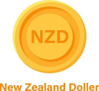 New Zealand Dollar Coin Isolated Vector Icon Which Can Easily Modify Or Edit


