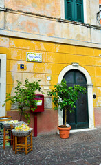 the historic center of Limone sul Garda Italy