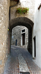 Obraz premium the historic center of Limone sul Garda Italy
