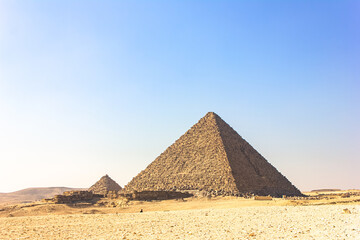 Fototapeta na wymiar Egyptian pyramids in the desert