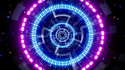 Neon Light Tunnel Event Concept Art Background