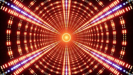 VJ Concept Orange Colored Light Tunnel