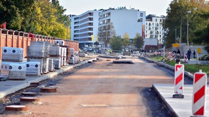 street under construction.