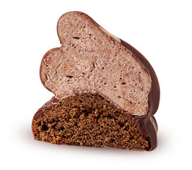 Chocolate bars cut in half