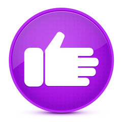 Like aesthetic glossy purple round button abstract