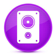 Stereo aesthetic glossy purple round button abstract