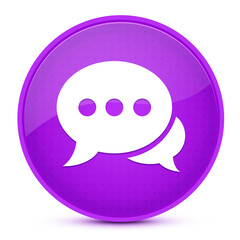 Message aesthetic glossy purple round button abstract