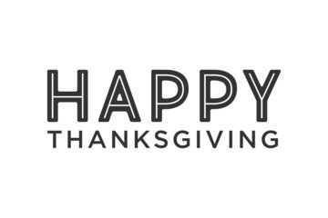 Happy Thanksgiving Background, Thanksgiving Card, Thanksgiving Text, Vector Illustration Background