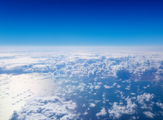 Fototapeta na wymiar Cloudscape. Blue sky and white cloud.