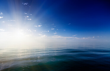 Obraz premium Colour sunset in Pacific ocean