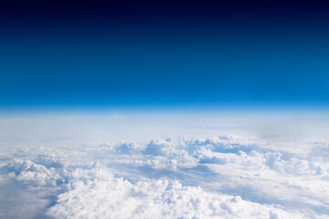 Cloudscape. Blue sky and white cloud. - obrazy, fototapety, plakaty