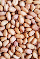 Red grain peanut on the entire background