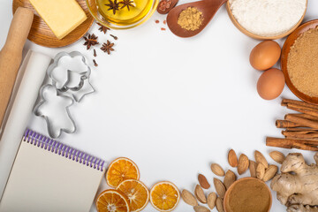 Christmas cookie cooking background