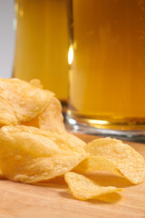 potato chips and beer