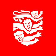 three lion vector for logo on red background