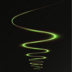 Light green Twirl. Curve light effect of green line. Luminous green circle. Light green pedistal, podium, platform, table. Vector PNG. Vector illustration