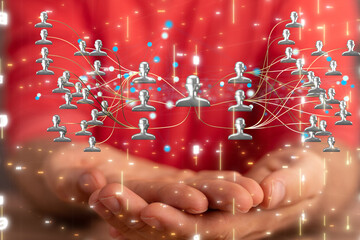 hierarchy connection team group digital