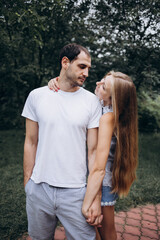 Obraz premium Couple in love. Look at each other