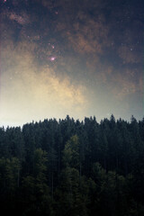 Naklejka premium night in the mountains