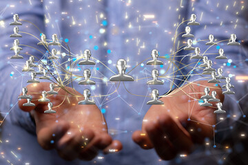 hierarchy connection team group digital