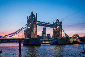 London, England - London Bridge at Sunset