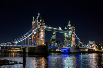 London, England - London Bridge at Night