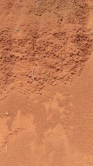 Photo of the land on the side of a reddish hill in the Cicalengka area, Indonesia