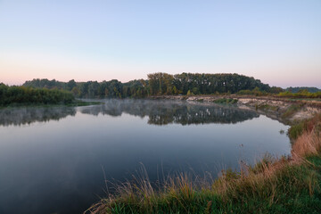 sunrise over the river