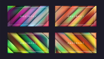 Amazing geometric colorful line overlap design modern futuristic banner layout
