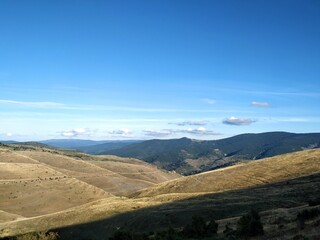 landscape with blue sky