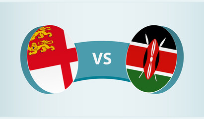 Sark versus Kenya, team sports competition concept.