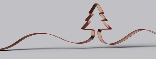 merry christmas card modern 3d minimal