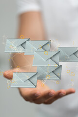 Network Communications with email symbol.