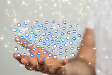data network 3d digital info