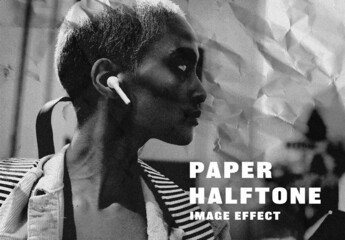 Paper Halftone Image Effect