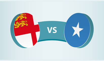 Sark versus Somalia, team sports competition concept.