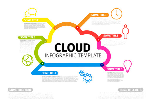 Vector Cloud Storage Infographic Layout