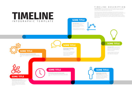 Infographic Curved Timeline Layout