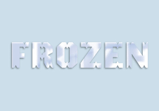 Frozen Text Effect