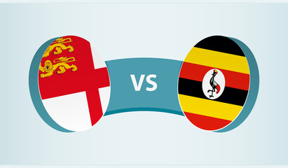 Sark versus Uganda, team sports competition concept.
